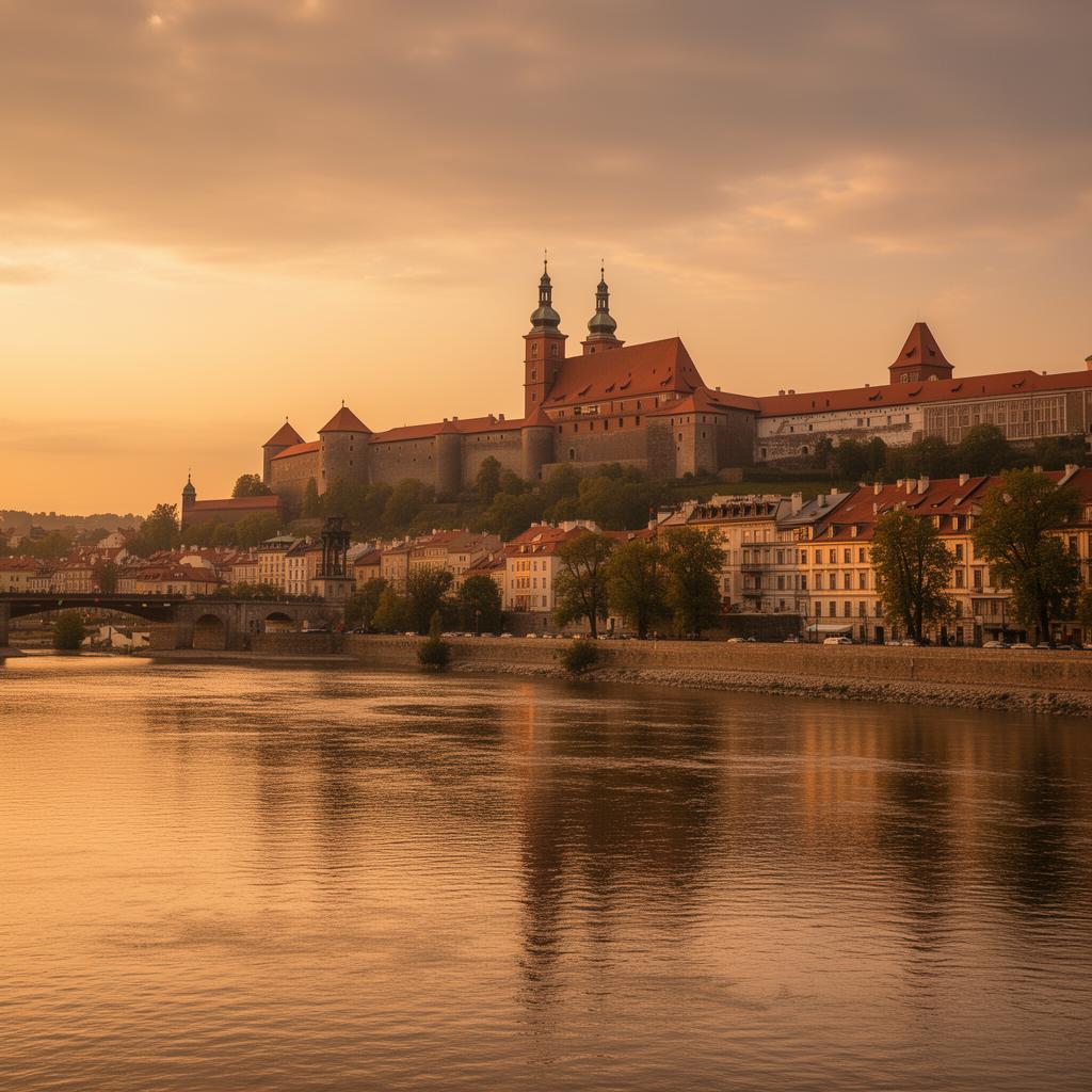 Wawel Castle on the Vistula river in Kraków
